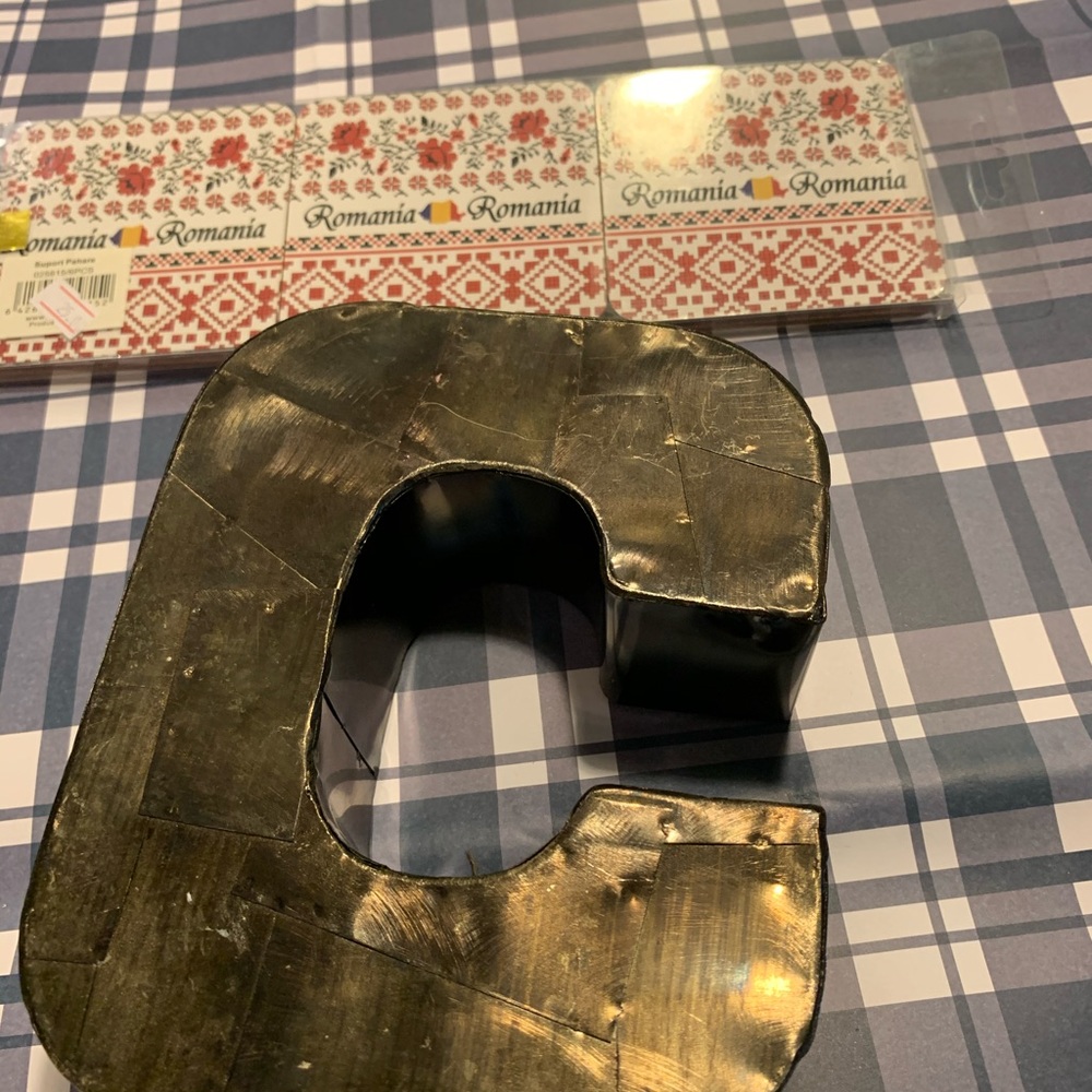 Bundle copper like Letter “C” & coasters